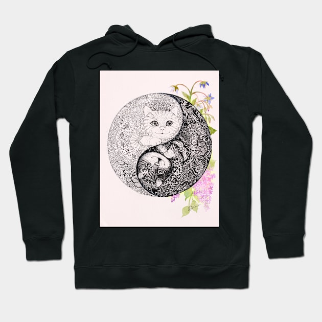 Yin Yang cats Hoodie by CATS ART